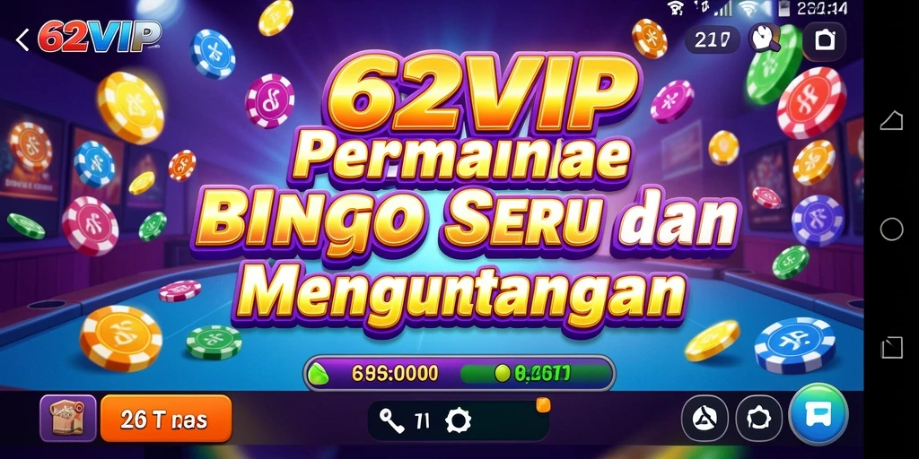 Tampilan gameplay seru dari 62VIP yang penuh aksi Bingo.