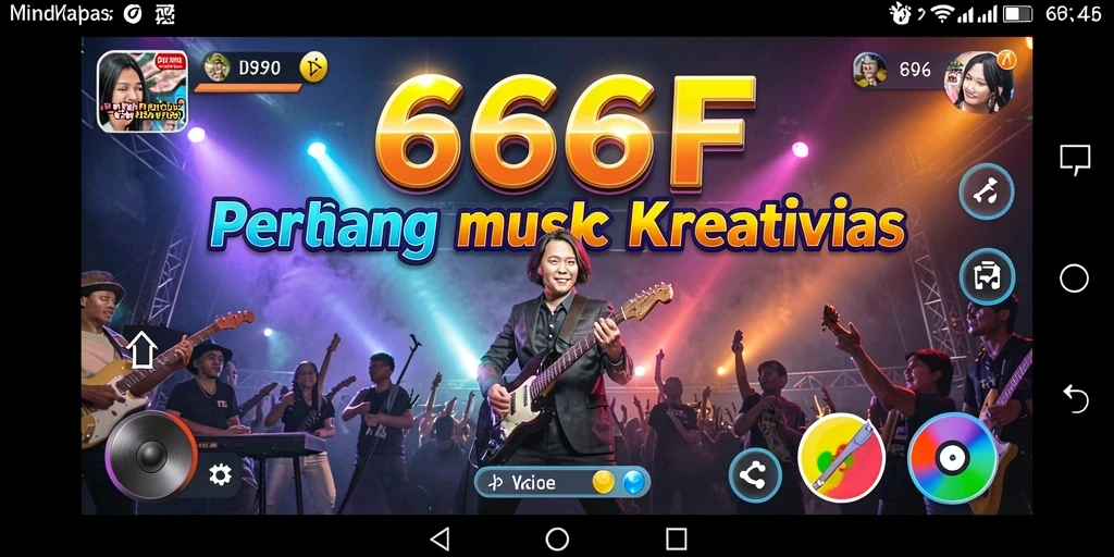 Tangkapan layar menunjukkan gameplay interaktif dalam 666F.