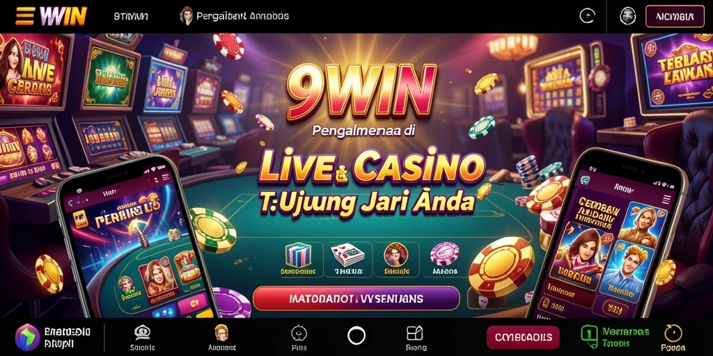 Screenshot gameplay 9WIN yang menampilkan suasana Live Casino yang seru.