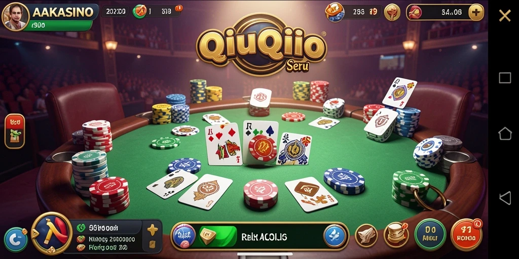 Tampilan gameplay QiuQiu yang mendebarkan di AAKASINO.