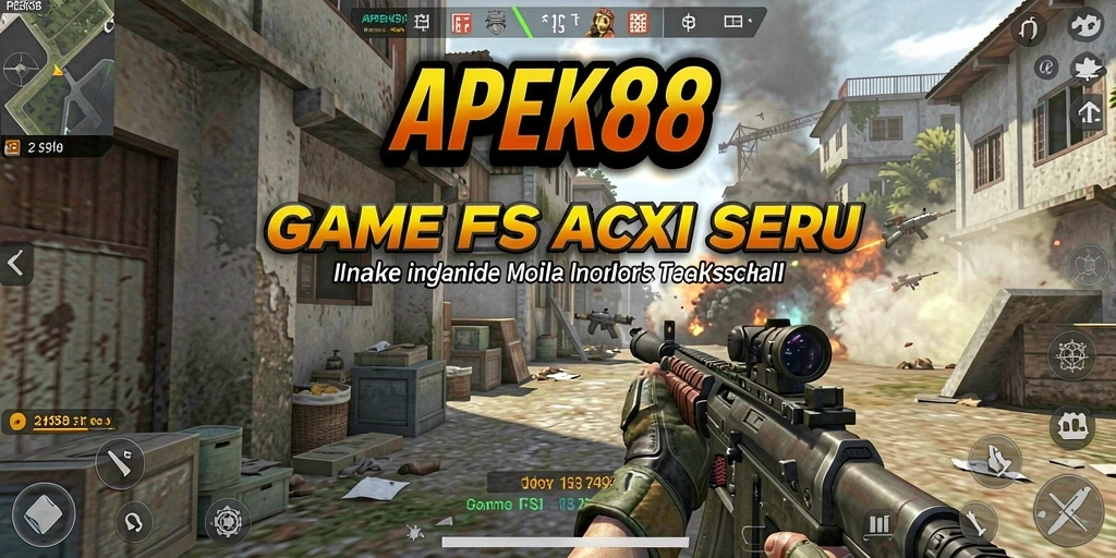 Tampilan gameplay seru APEK88 dengan aksi FPS yang intens.