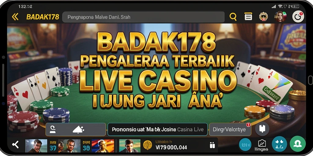 Gameplay Live Casino yang mendebarkan di BADAK178 dengan dealer profesional.
