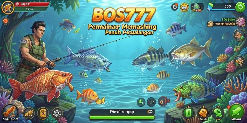 Tampilan gameplay BOS777 yang menampilkan keseruan memancing.