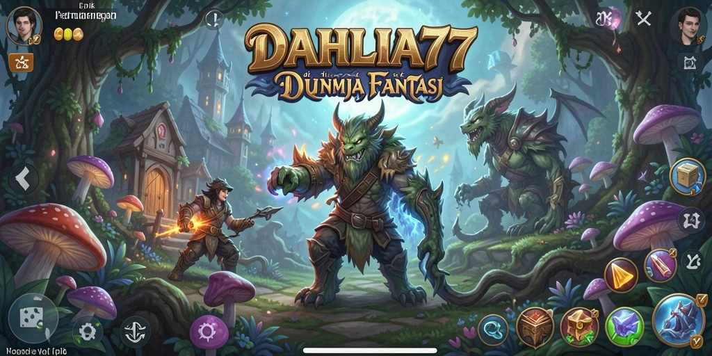 Screenshot gameplay DAHLIA77 menampilkan aksi pertarungan epik.