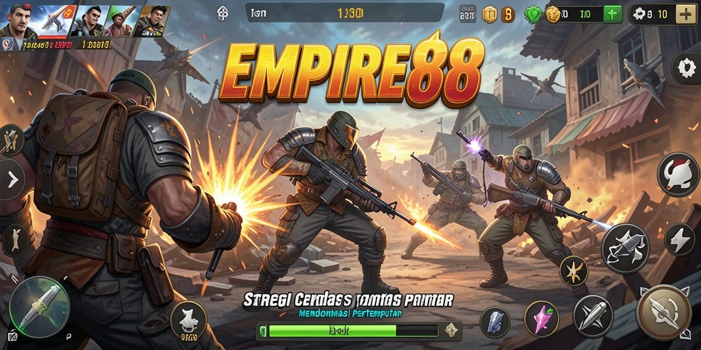 Tampilan gameplay <strong>EMPIRE88</strong> dengan aksi pertempuran yang menegangkan.