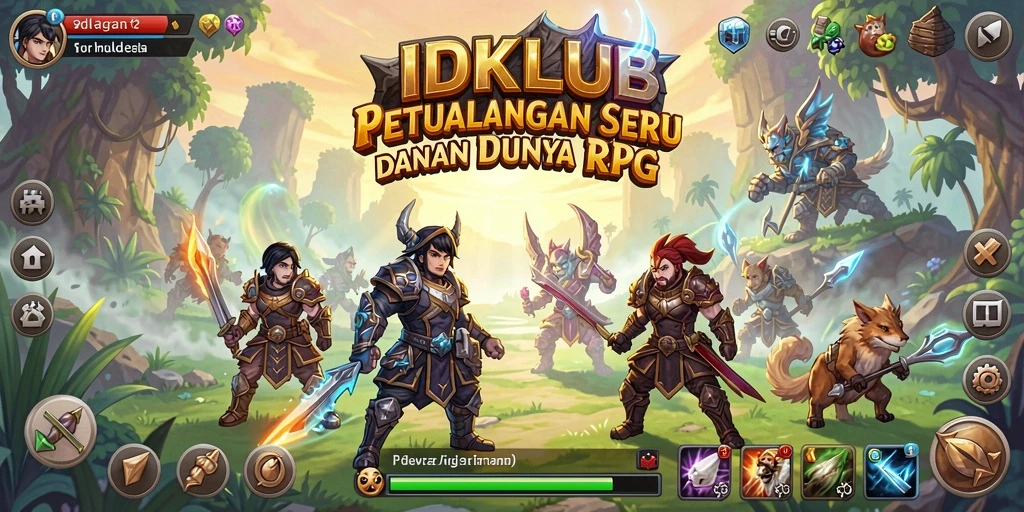 Tampilan menarik dari gameplay RPG IDKLUB yang memukau.