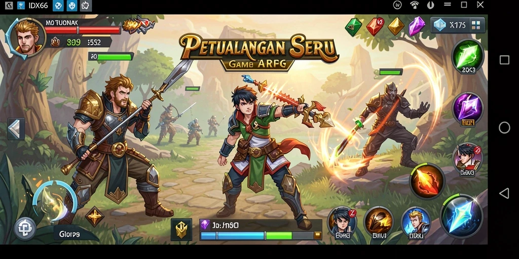 Tampilan gameplay seru dari IDX66 dengan aksi bertempur yang mendebarkan.