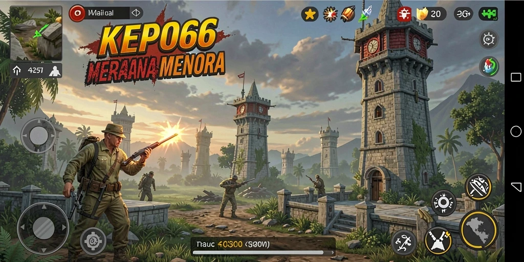 Tampilan gameplay KEPO66 yang menegangkan dan menarik di Tower Defense.