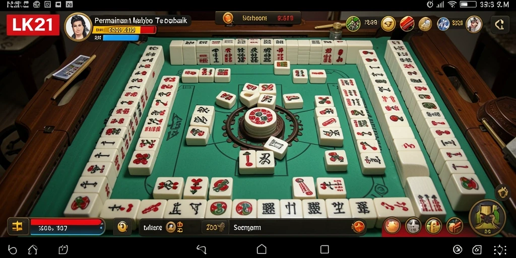Tampilan gameplay LK21 menunjukkan tantangan seru permainan Mahjong.