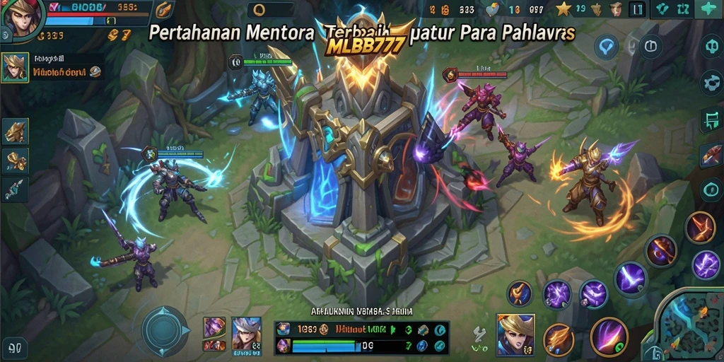 Tampilan seru dari gameplay Tower Defense MLBB777 yang mendebarkan.