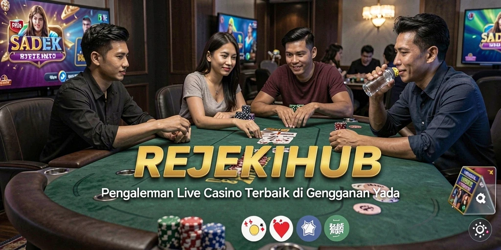 Tampilan gameplay Live Casino yang mendebarkan di REJEKIHUB.