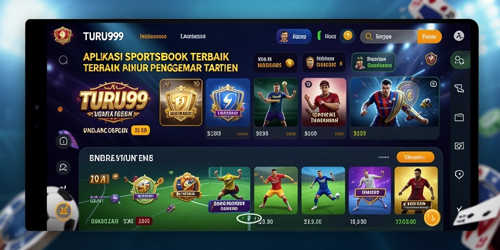 Tampilan antarmuka TURU99 dengan pilihan taruhan olahraga yang beragam.